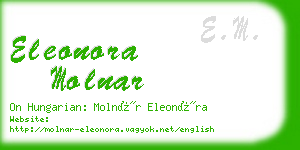 eleonora molnar business card